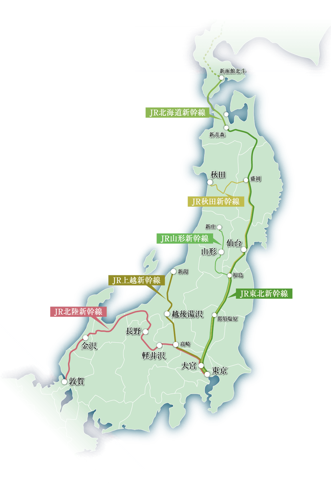 BIARE北浦和 新幹線マップ
