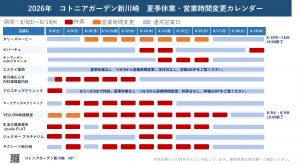 夏季休業と営業時間変更のお知らせ 2026